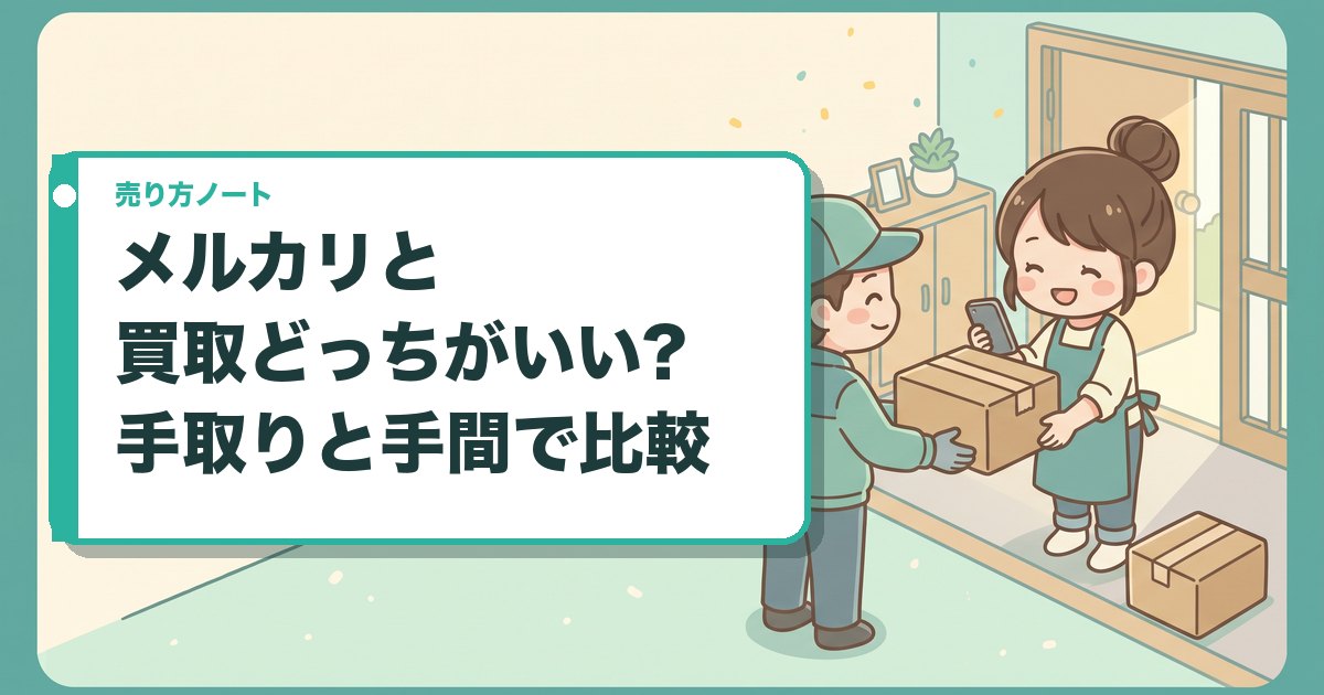 メルカリと買取どっちがいい?手取りと手間で比較